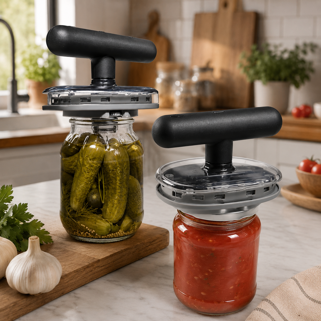 Cap Crack Jar Opener, Adjustable Jar Opener, Wooden Handle Bottle Lid Twister, Manual Kitchen Tool, Housewarming Gift, Cooking Gadget for Stubborn Lids, Cap Crack