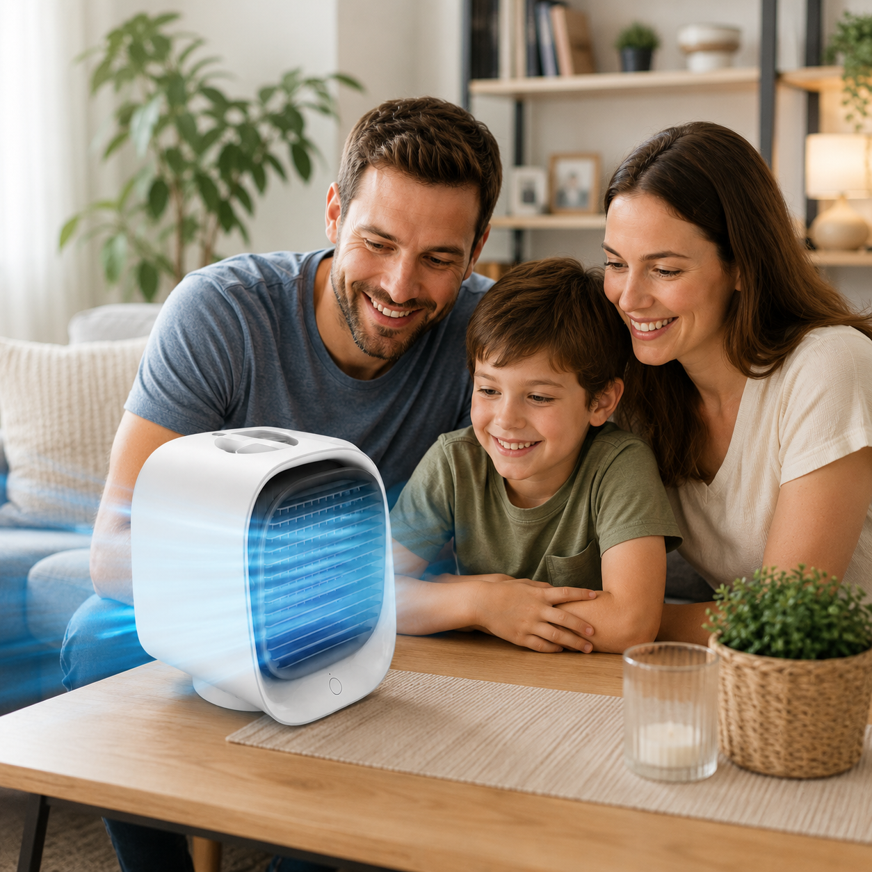 Aira Breeze AC, AiraBreeze Portable air Conditioner, Personal Evaporative Fan, USB Rechargeable Tabletop Cooler