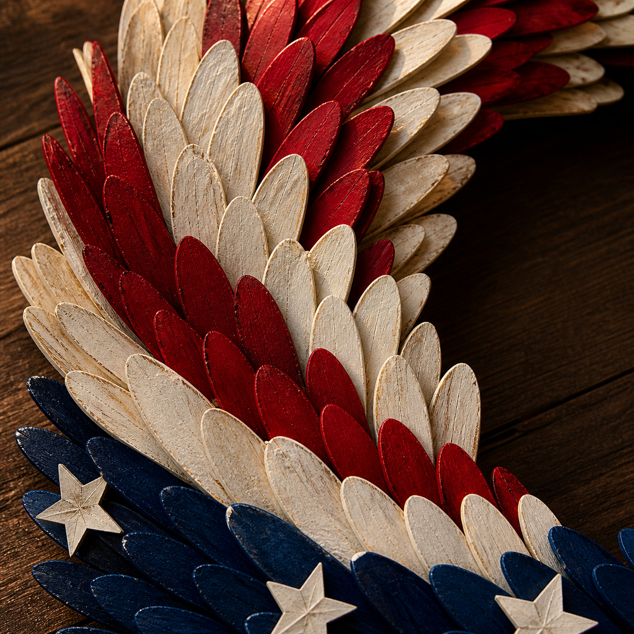 SheremArt Brave Wings Wreath, Patriotic Eagle Door Wreath, 3D American Flag Wreath, 4th of July Decor, Veterans Gift, Red White Blue Decor