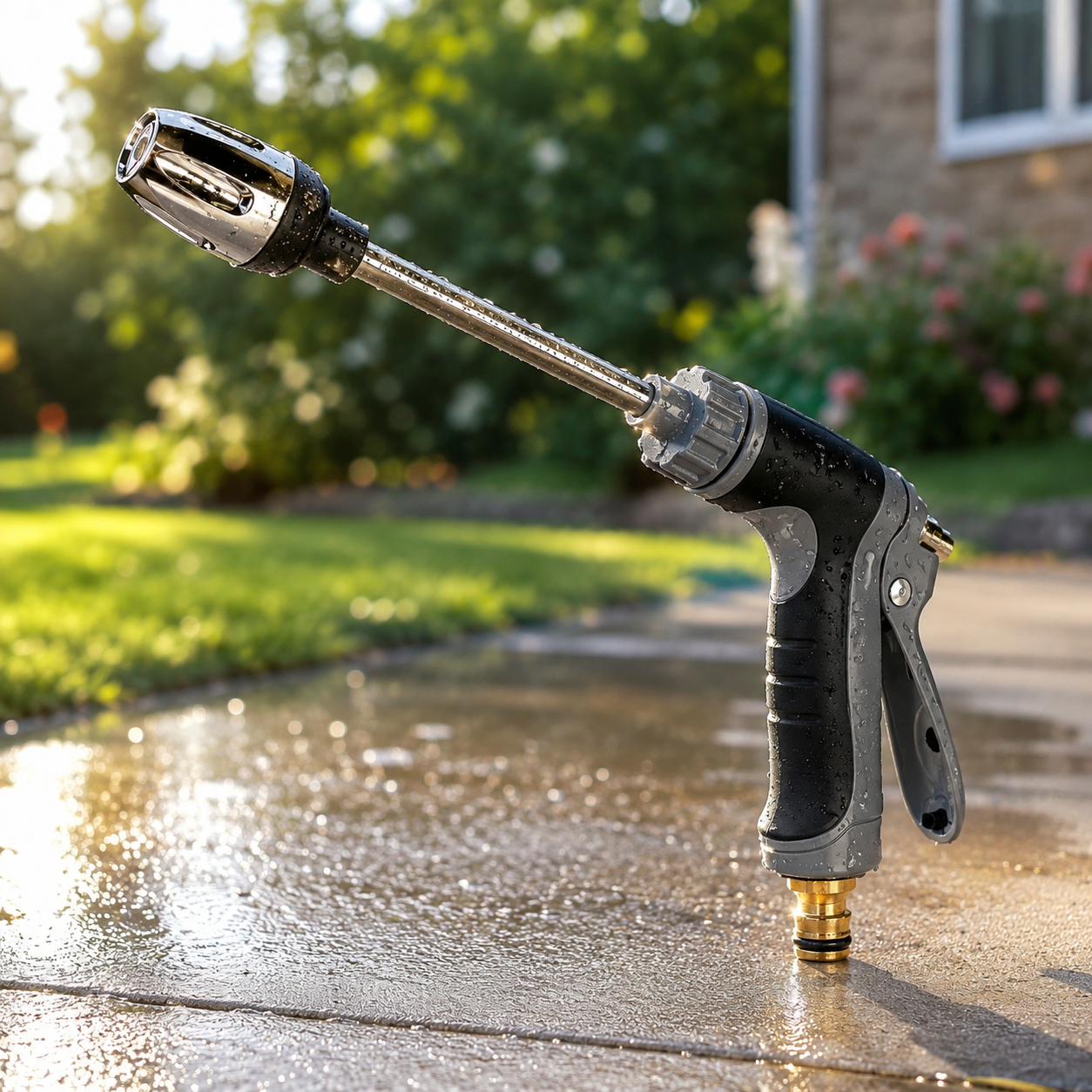 Jethose Pressure Nozzle, High Pressure Garden Hose Nozzle, Heavy Duty Spray Gun for Outdoor Cleaning, Patio Driveway Car Washing Tool, Backyard Gift