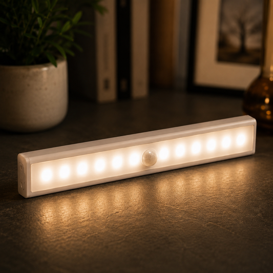 SmartLED , Motion Sensor Closet Light, Wireless LED Cabinet Light, Stick On Shelf Light, Battery Operated, Pantry Hallway Wardrobe Night Light