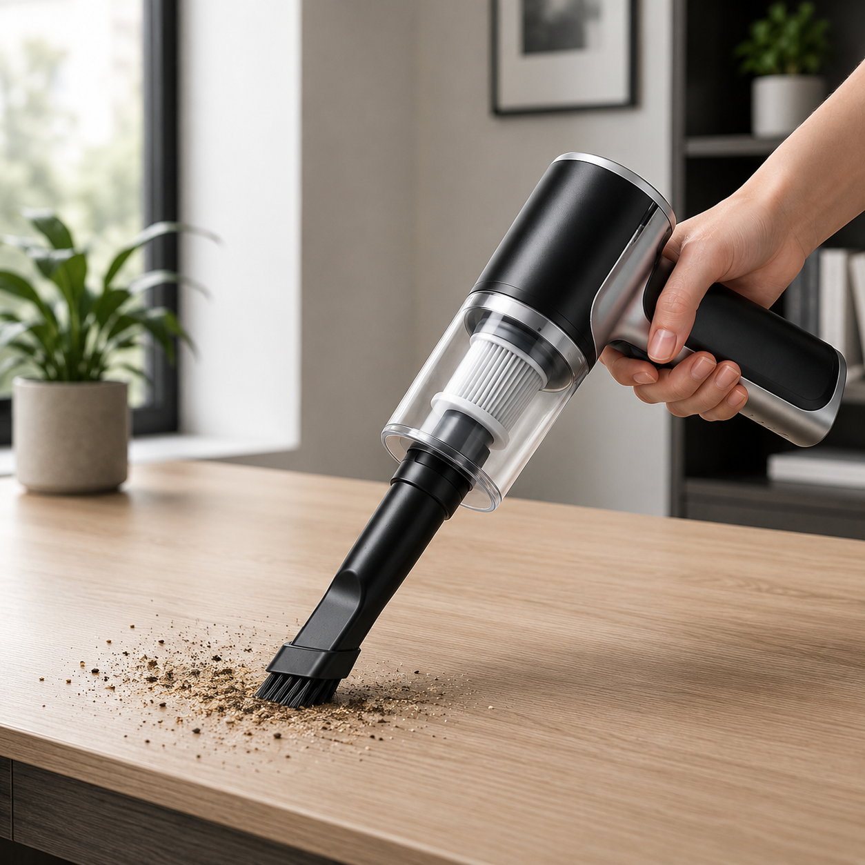 EZVac pro Handheld Vacuum Cordless, Mini Car Vacuum with Attachments, Portable USB Rechargeable Desk Cleaner, Keyboard Duster