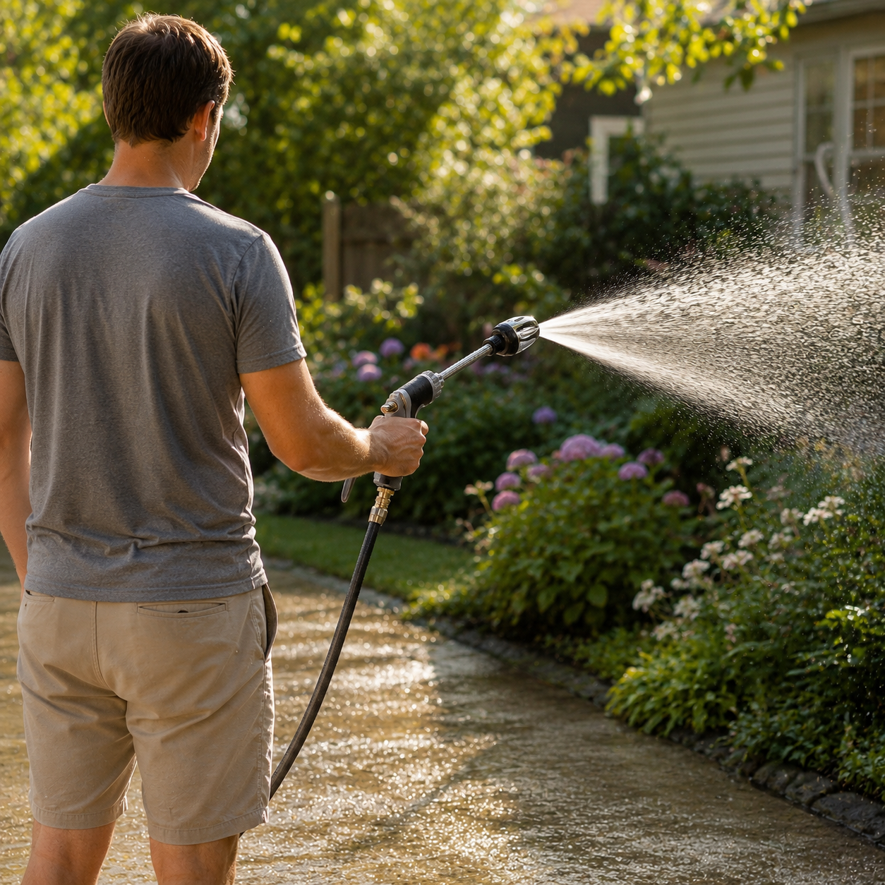 Qinux Aquoxis Pressure Waher, High Pressure Garden Hose Nozzle, Heavy Duty Spray Gun for Outdoor Cleaning, Patio Driveway Car Washing Tool, Backyard Gift