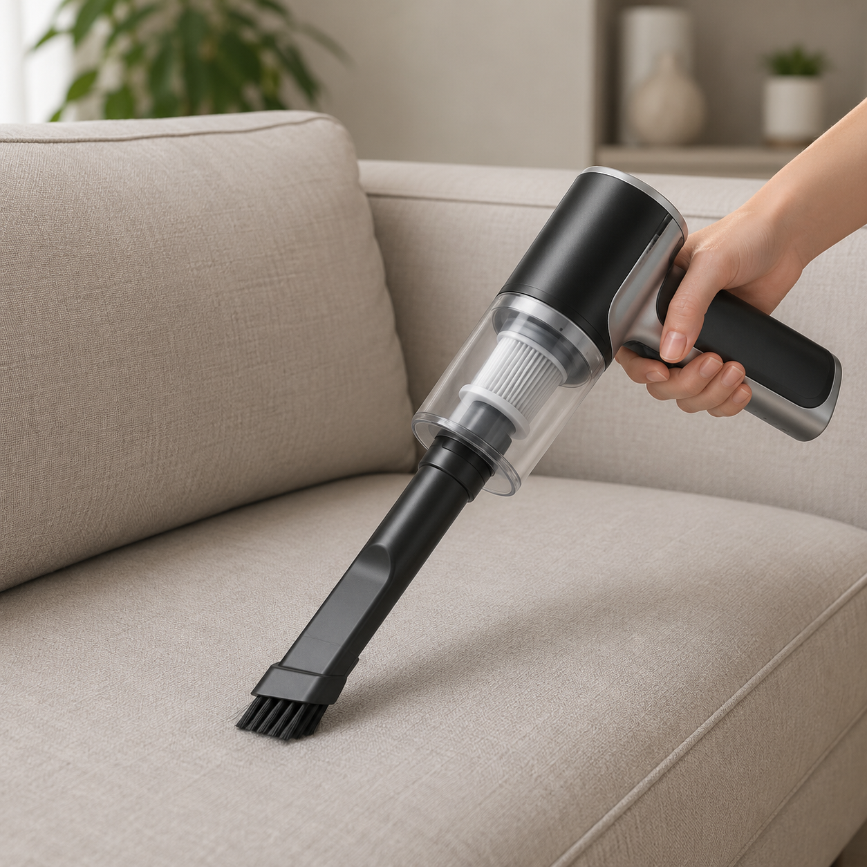 Dustaclean Handheld Vacuum Cordless, Mini Car Vacuum with Attachments, Portable USB Rechargeable Desk Cleaner, Keyboard Duster