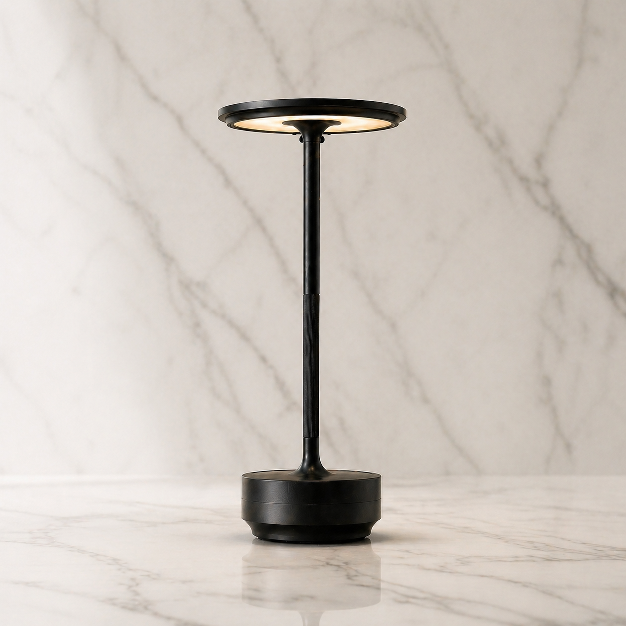 Petsvovo EcoLume Lamp, Cordless LED Touch Table Lamp, 3 Brightness Levels Rechargeable Bedside Light, Modern Decor, Gift for Her