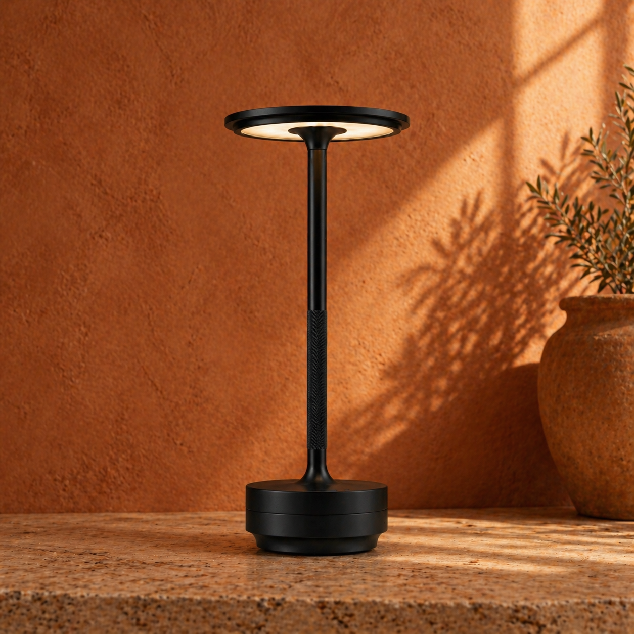 Libiyi EcoLume Lamp, Cordless LED Touch Table Lamp, 3 Brightness Levels Rechargeable Bedside Light, Modern Decor, Gift for Her