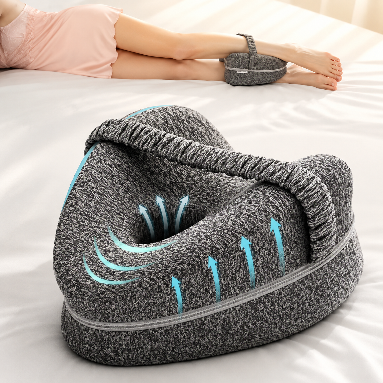 Revoget Knee Pillow Spinal Support & Comfort for Side Sleepers