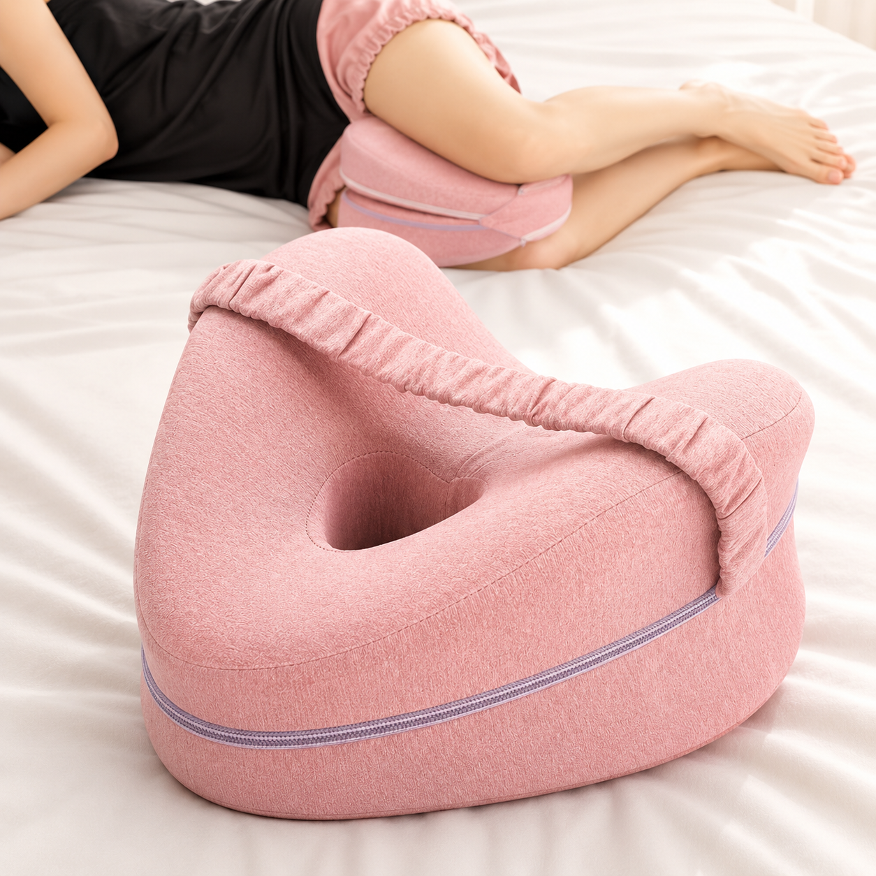 Nue Pillow Knee Pillow Spinal Support & Comfort for Side Sleepers