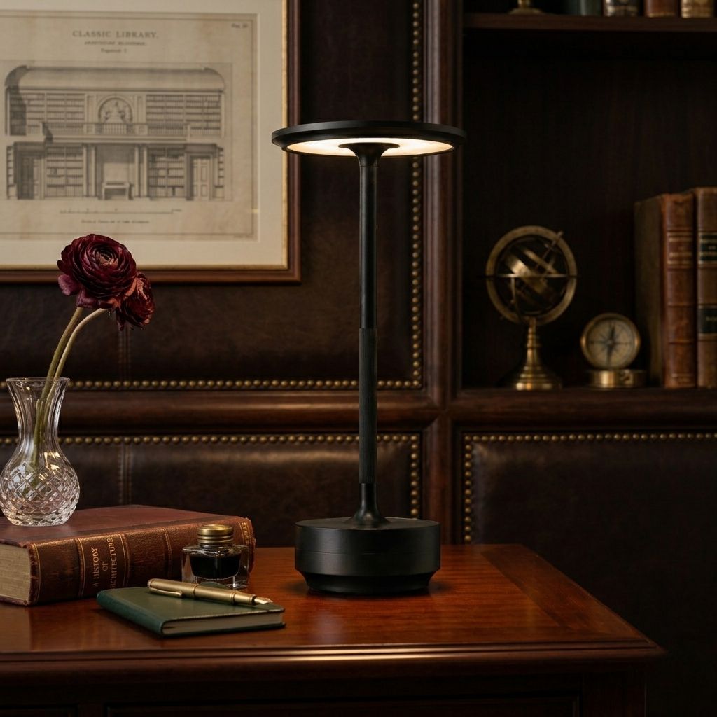 Sherum EcoLume Lamp, Cordless LED Touch Table Lamp, 3 Brightness Levels Rechargeable Bedside Light, Modern Decor, Gift for Her