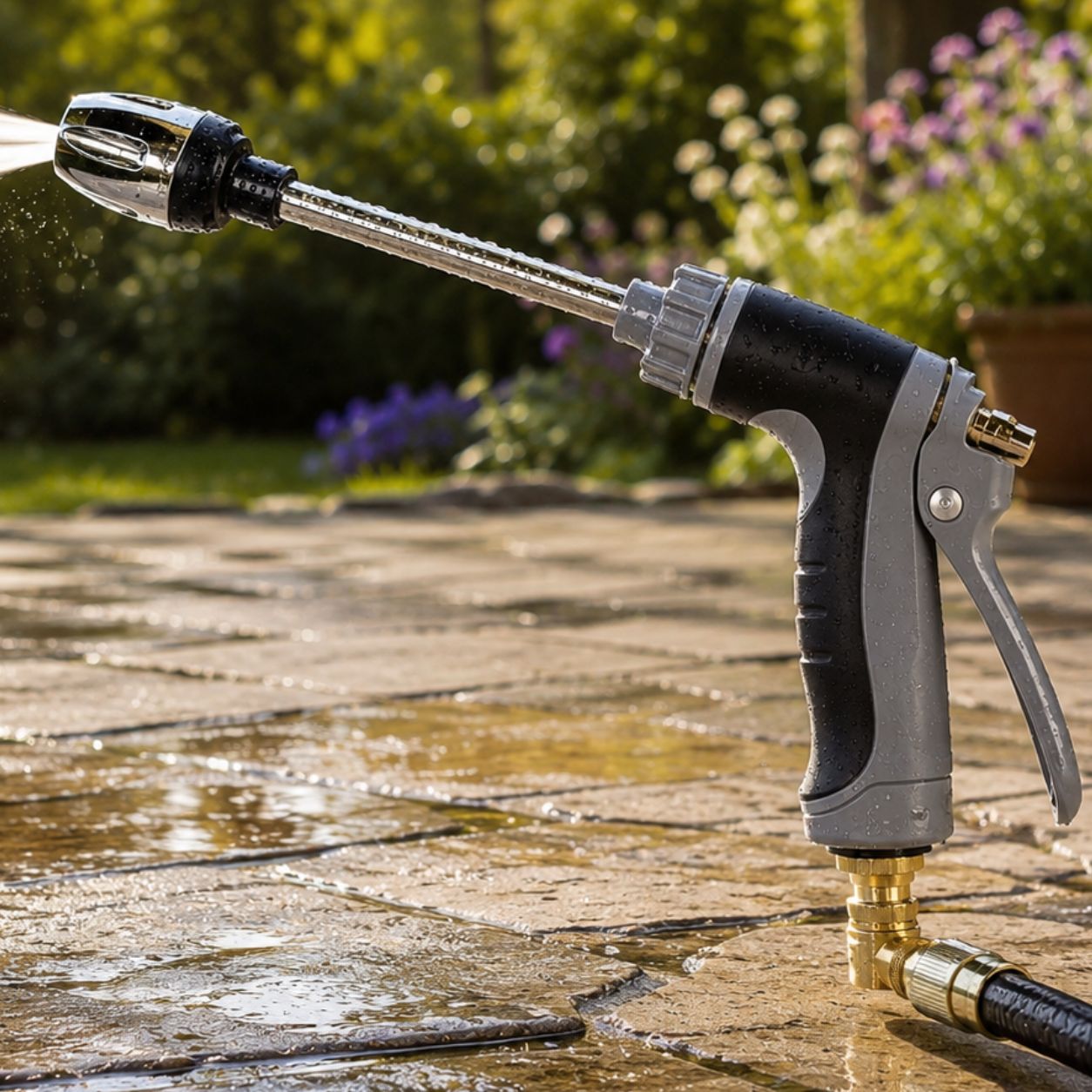 Aquoxis Pressure Waher, High Pressure Garden Hose Nozzle, Heavy Duty Spray Gun for Outdoor Cleaning, Patio Driveway Car Washing Tool, Backyard Gift