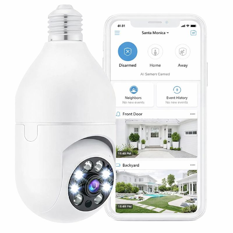Light Socket Security lamp camera